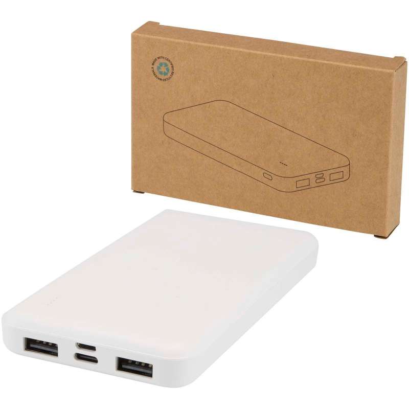 Powerbank 10.000 mAh aus Recyclingplastik - Powerbank / externe Batterie zu Großhandelspreisen