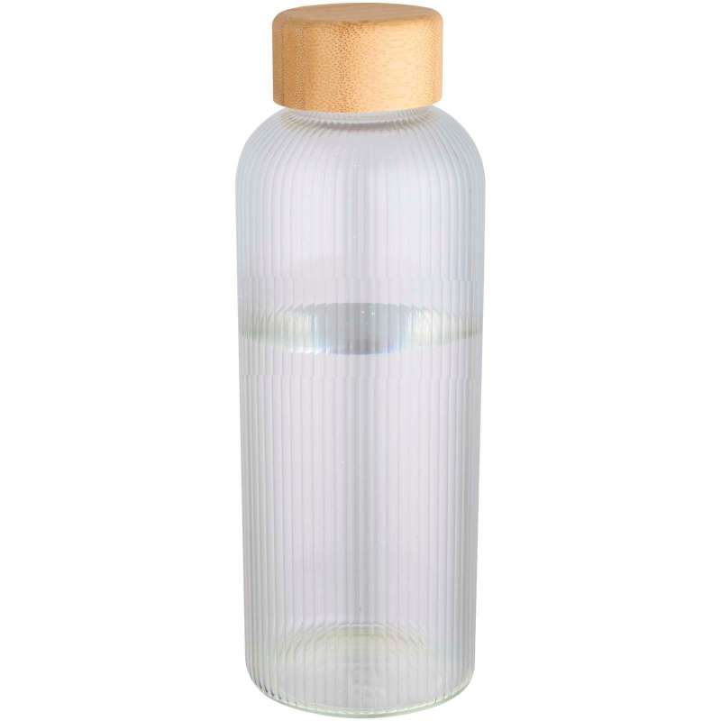 Borosilikatglasflasche mit Rillen und Bambusdeckel - Produkte zu Großhandelspreisen