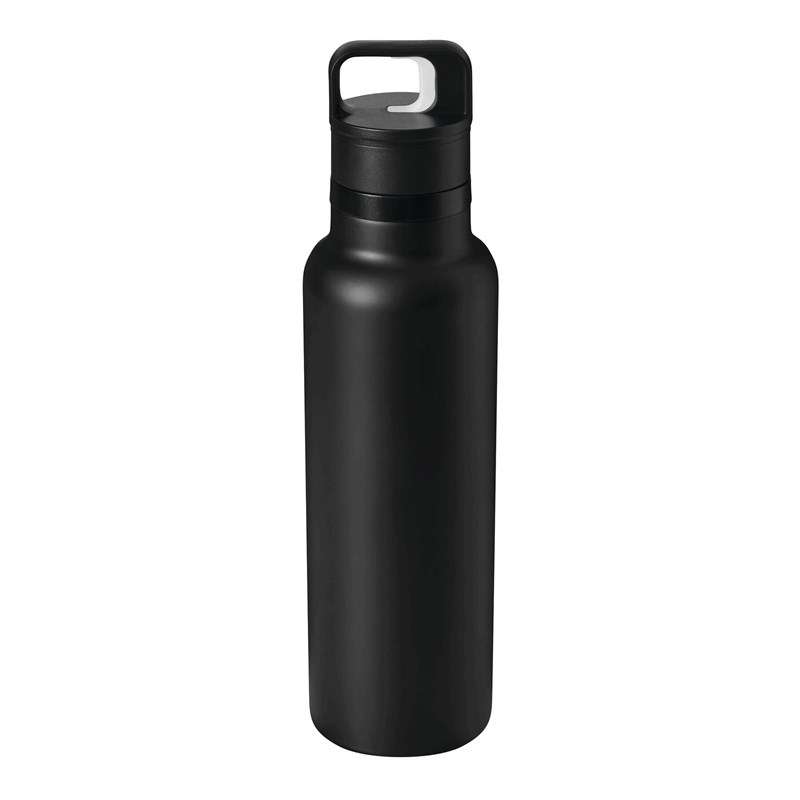 Schwarze Edelstahl-Isolierflasche 750 ml zu Großhandelspreisen - Isolierflasche zu Großhandelspreisen