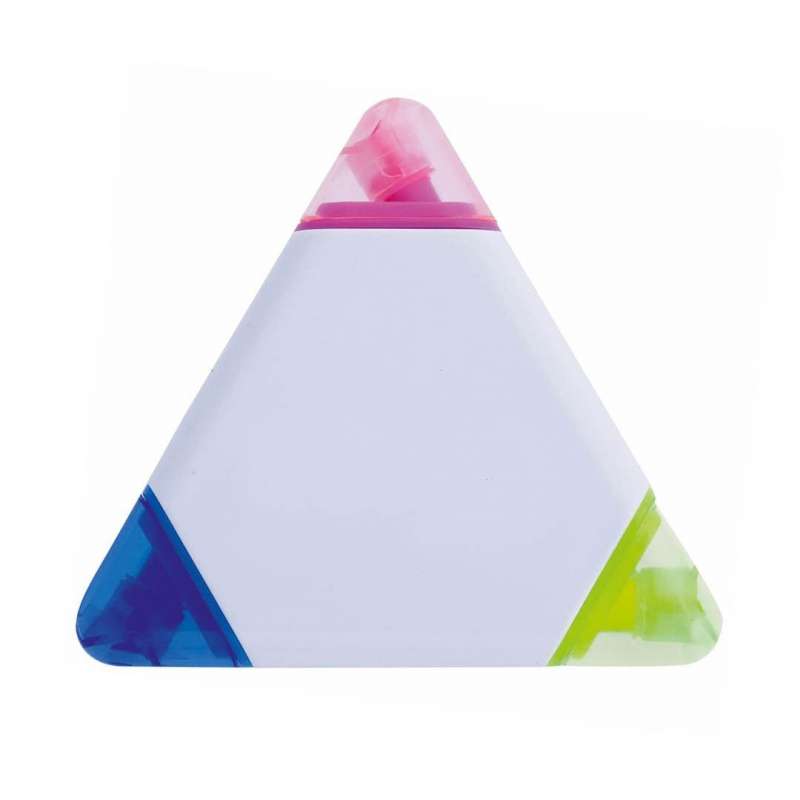 Triangular White Highlighter Set of 3 Fluorescent Colors - Marker at wholesale prices
