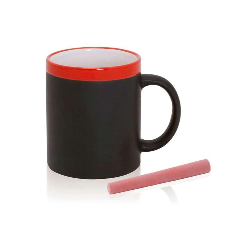 Taza cerámica 350 ml negra colorida - Taza a precios de mayorista