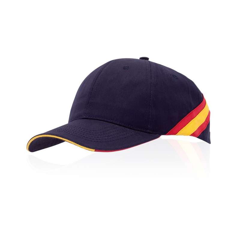 Basecap mit spanischem Flaggenmuster, 6-Panel - Textilzubehör zu Großhandelspreisen