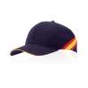 Cappellino cotone 6 pannelli tricolore - Accessorio tessile a prezzi all'ingrosso