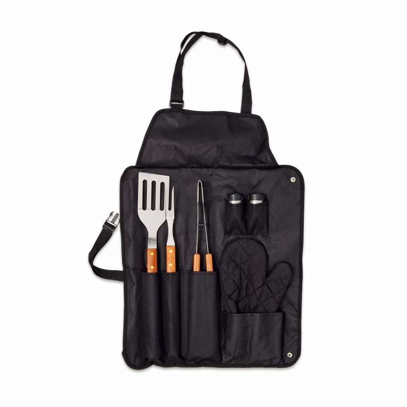 7-teiliges BBQ-Set mit schwarzem Etui zu Großhandelspreisen - Zubehör für den Grill zu Großhandelspreisen