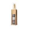 Vinpose i jute med vindue 75cl - Diverse tasker til engrospris Vinpose i jute med vindue 75cl - Diverse tasker til engrospris