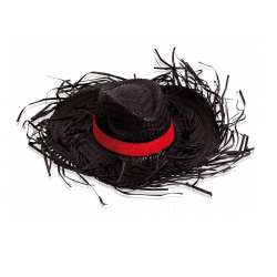 White Fringed Straw Hat...