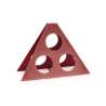 3-Bottle Foldable Wine Rack in Pink & Burgundy PU Leather - Bottle holder at wholesale prices