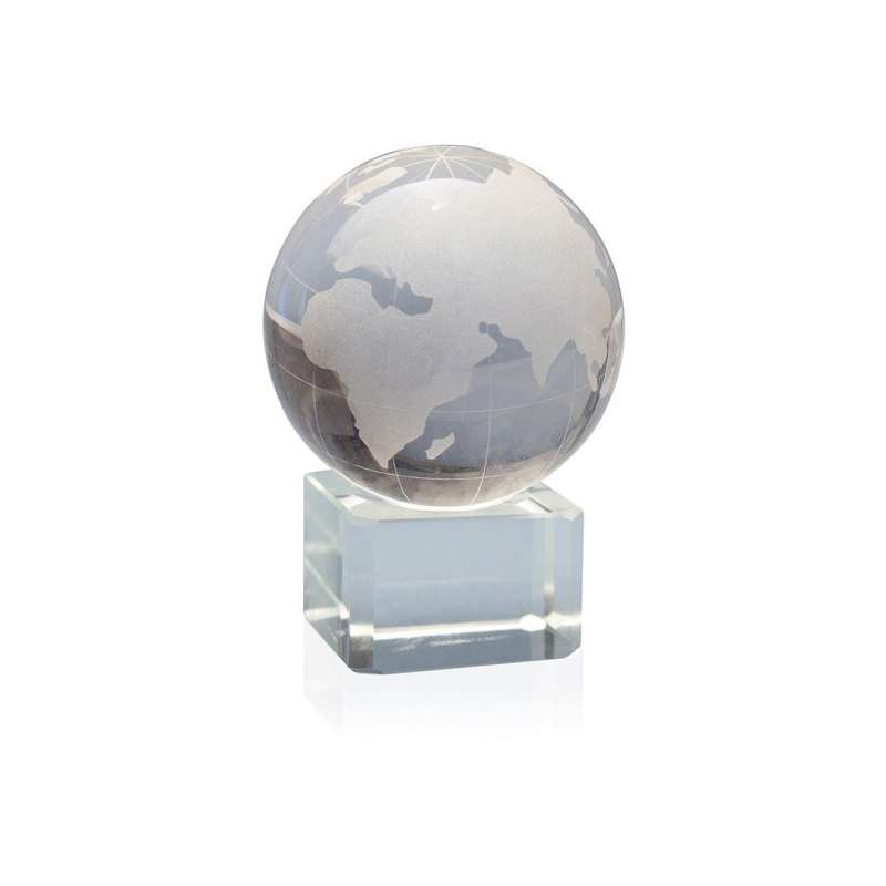 Glass Earth Sphere with Laser Marking Base - Decorative accessory at wholesale prices
