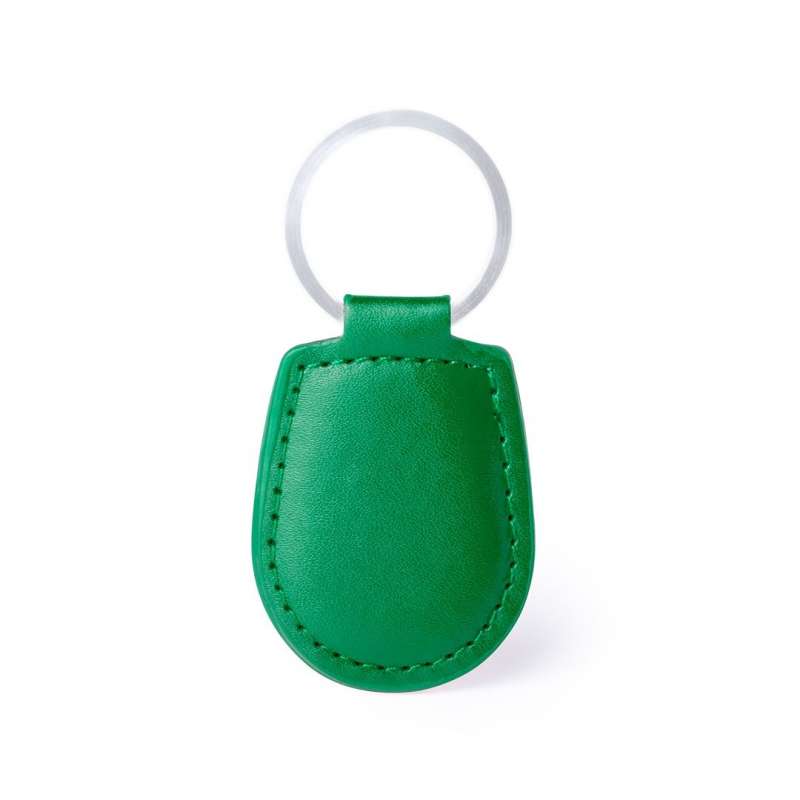 Vibrant Faux Leather Keychain - Multiple Colors - Plastic keychains at wholesale prices