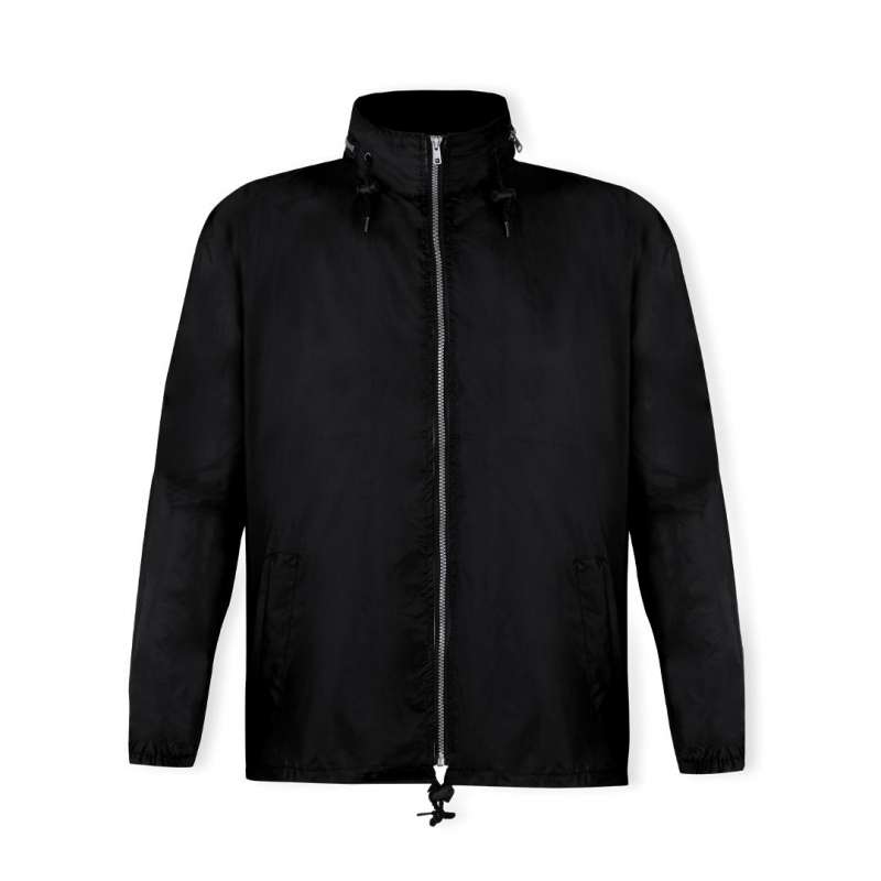 Waterproof Polyester Jacket with Hood, Size M-XXL - Rainwear at wholesale prices