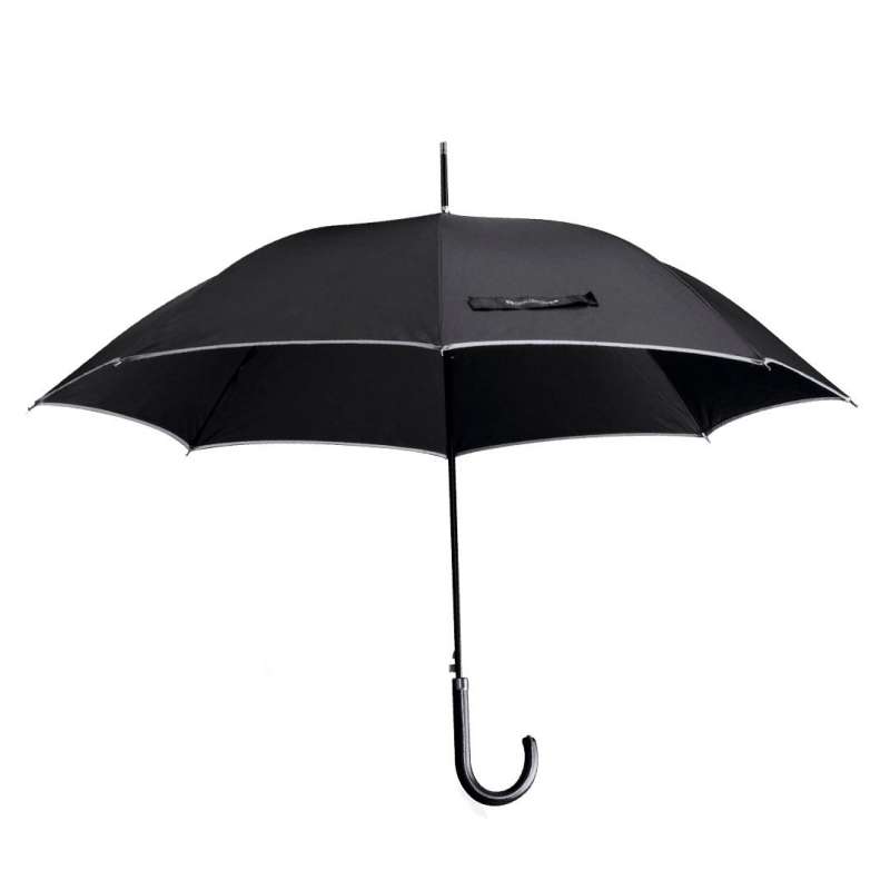Elegant Black 100cm Windproof Umbrella with White Trim - Umbrella at wholesale prices
