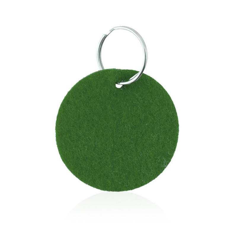Colorful Circular Felt Keychain - Plastic keychains at wholesale prices