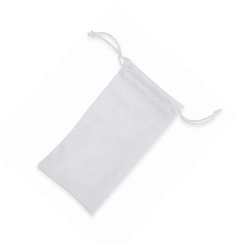 White Polyester Soft Sunglasses Case - Glasses case at wholesale prices