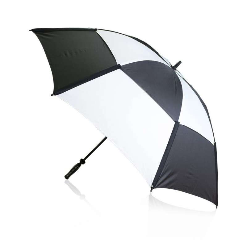 Bicolort Golfparaply 135 cm Vindskyddande - Golfaccessoar till grossistpris