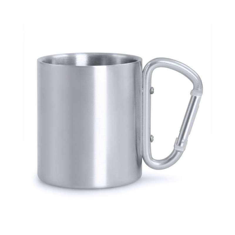220ml Stainless Steel Mug with Carabiner Handle - Mug at wholesale prices