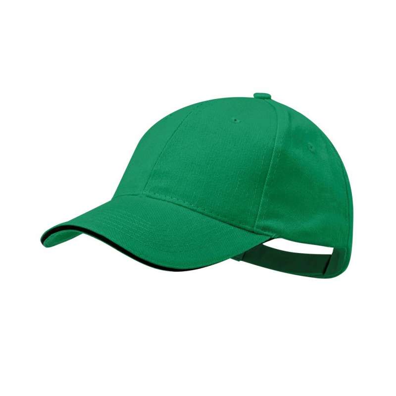 6-Panel Cotton Cap with Contrast Sandwich - Cap at wholesale prices