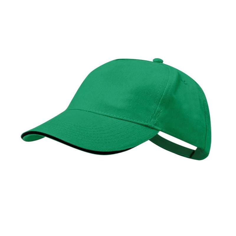 5-Panel Baumwoll-Cap mit verstellbarem Velcro zu Großhandelspreisen - Cap zu Großhandelspreisen