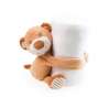 Barnet fleece tæppe med bamse 100x75cm - Fleece tæppe til engrospris