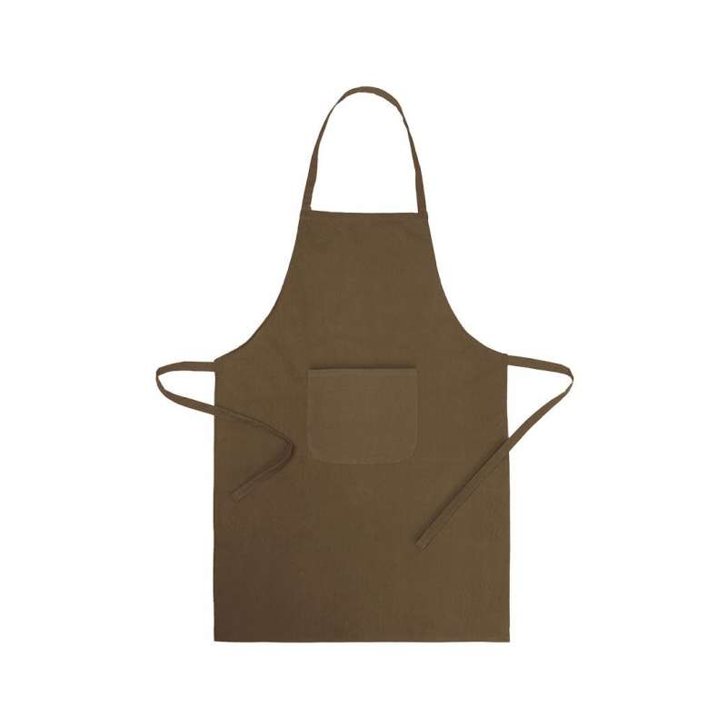 Klassisk polycoton forklæde med lomme - Forhæng til engrospris