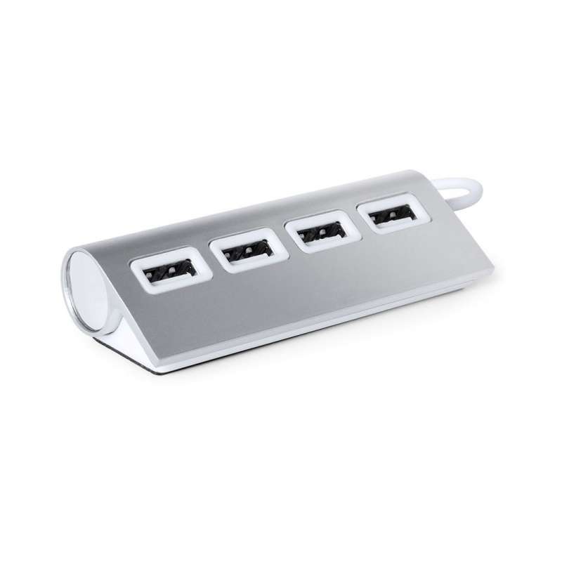 Port USB Bicolore em Alumínio com 4 Portas - Acessório informático a preço grossista