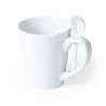 350ml White Ceramic Sublimation Mug with Spoon - Mug at wholesale prices