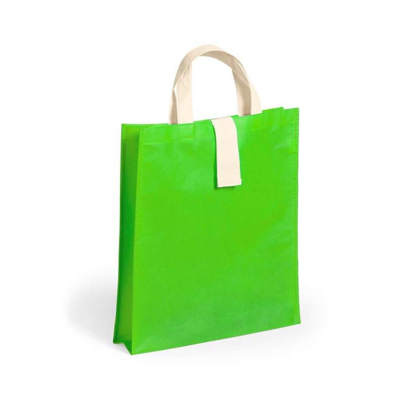 80G Non-Woven Foldable Tote Bag, 37cm Handles - Natural bag at wholesale prices