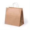 Papperspåse 80 g/m² med vik 29 x 30 x 18 cm - Naturlig väska till grossistpris