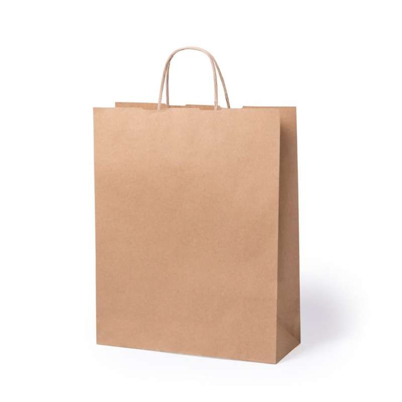 Natural Paper Tote Bag with Reinforced Handles - Natural bag at wholesale prices