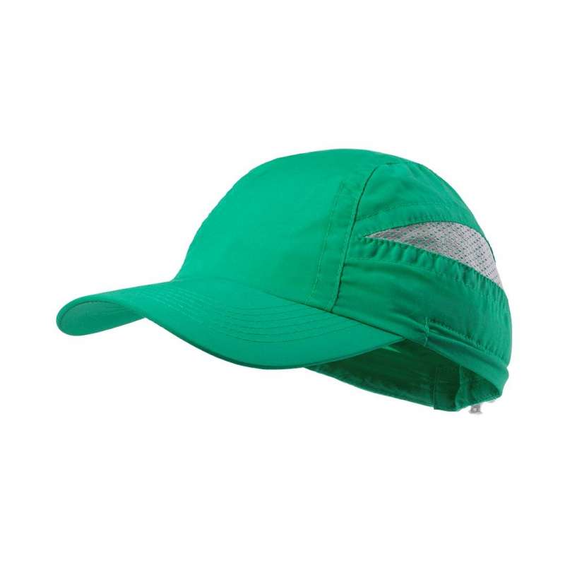 7-Panel Microfiber Sports Cap with Mesh Panels at wholesale prices - mesh cap at wholesale prices