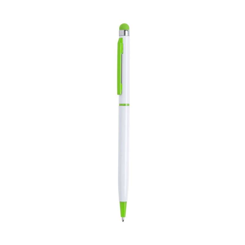 White Aluminum Rotating Ballpoint Pen - 2-in-1 Pen at wholesale prices