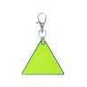 Reflective PVC Triangle Keychain with Clip - Glow-in-the-dark keychains at wholesale prices
