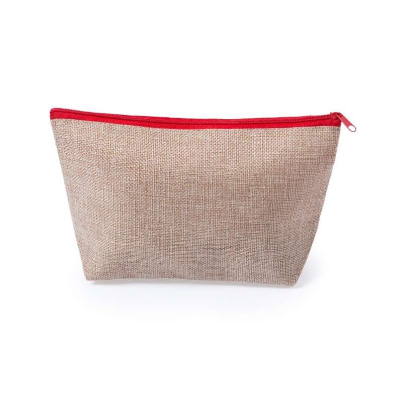 Two-Tone Polyester Zip Pouch 9x5 Inches - Toiletry bag at wholesale prices