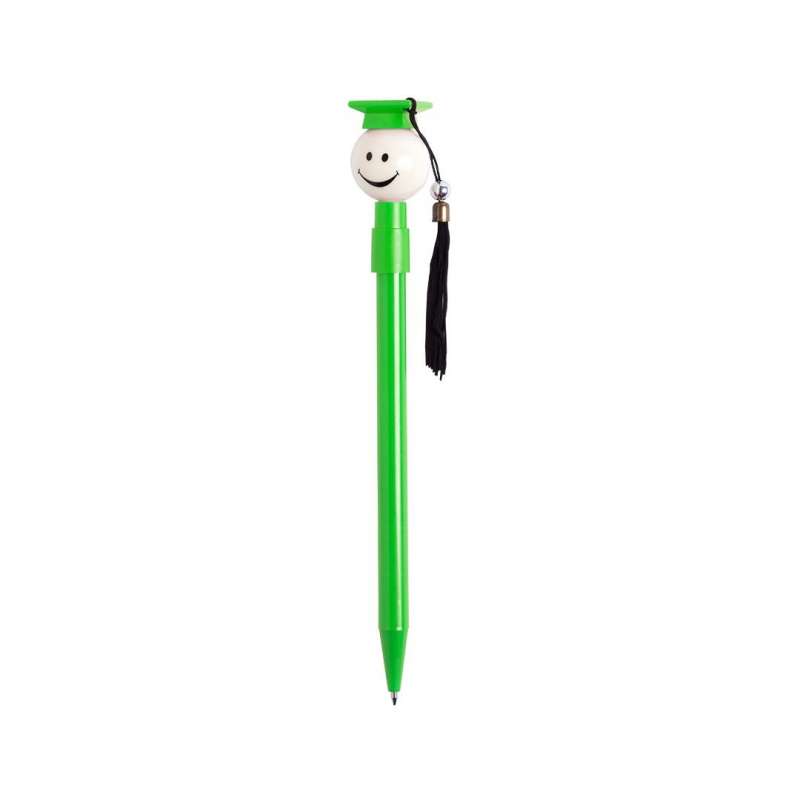 Graduation Cap Pen with Fabric Pom Pom - Ballpoint pen at wholesale prices