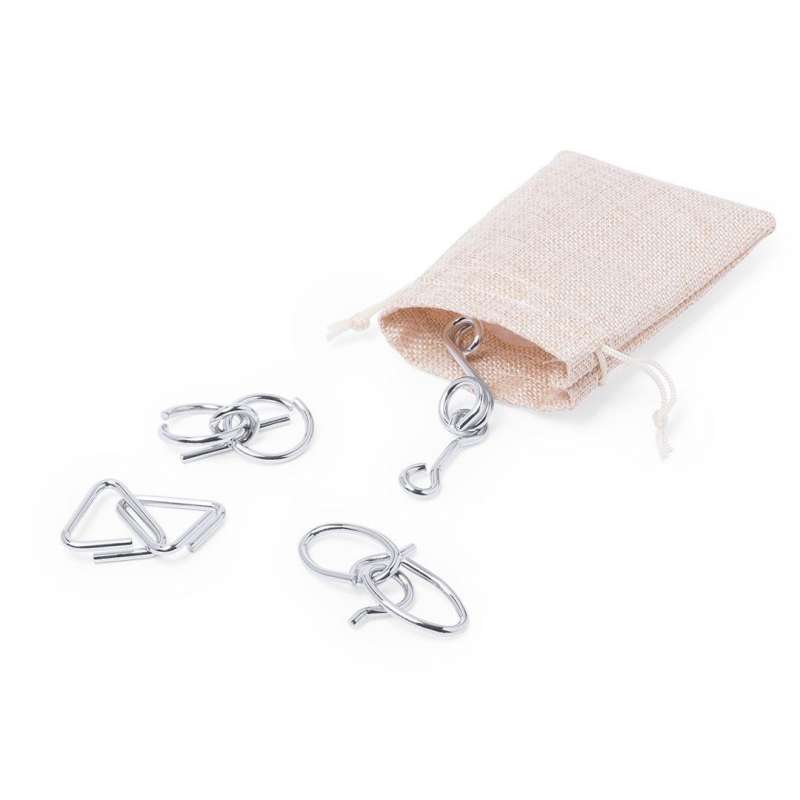 4-Piece Stainless Steel Skill Games Set at wholesale prices - Puzzle at wholesale prices