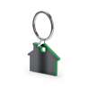 Stainless Steel House-Shaped Keychain with Colorful Interior - Metal keychains at wholesale prices