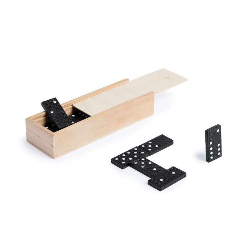 28-Piece Wooden Domino Set in Box at wholesale prices - Domino set at wholesale prices