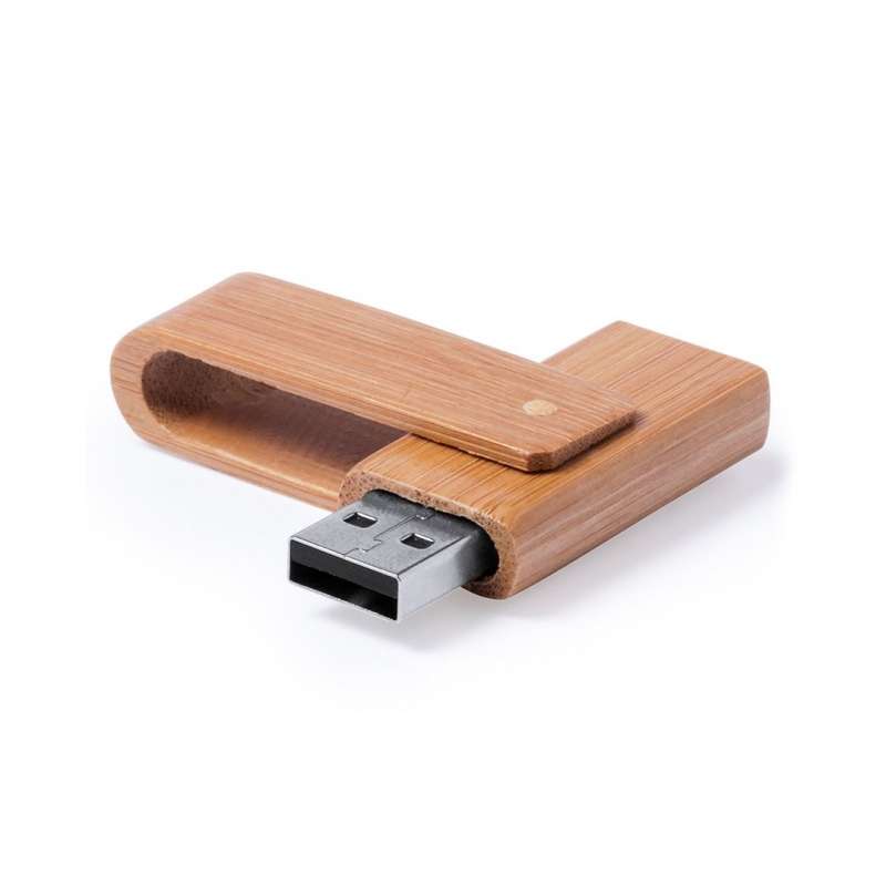 Pen Drive 16GB Bambú Rotativo en Caja a precios de mayorista - Suministro de oficina a precios de mayorista