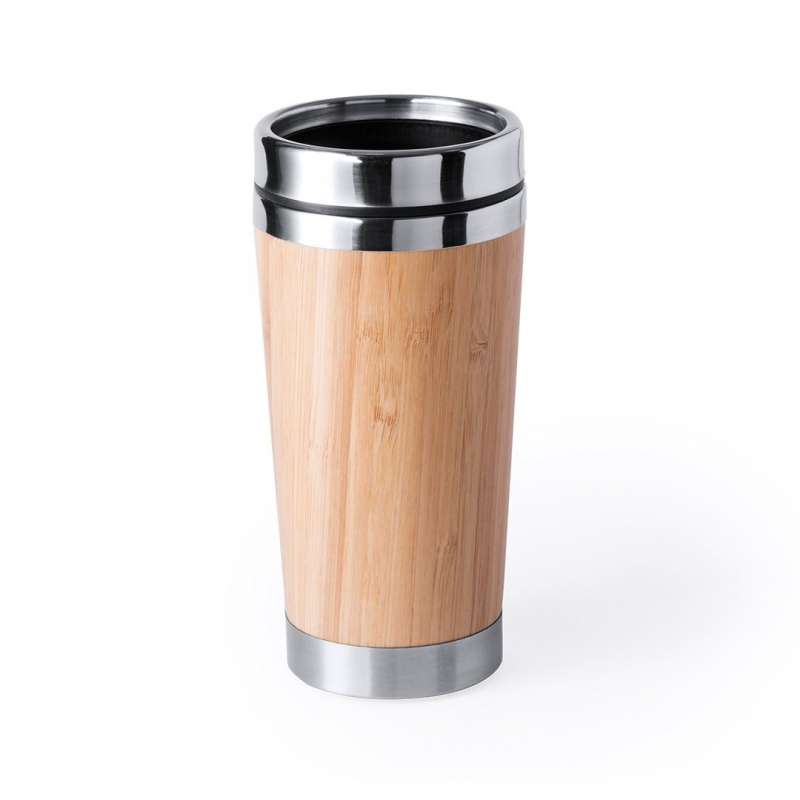 Copo Térmico 500ml Inox e Bambu - Vidro a preço grossista