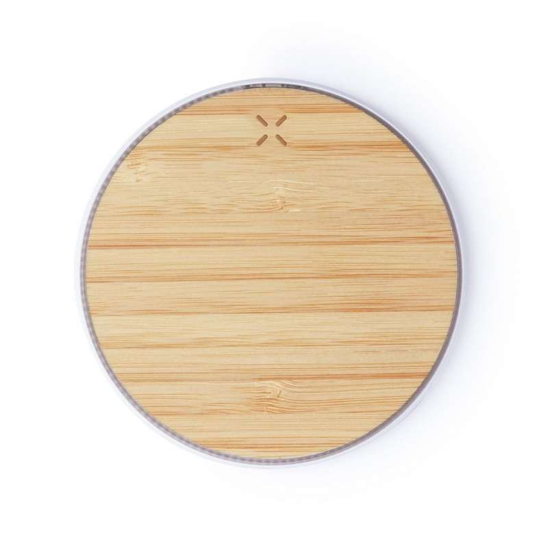 Natural Bamboo Wireless Charger with USB Cable - Phone Accessories at wholesale prices