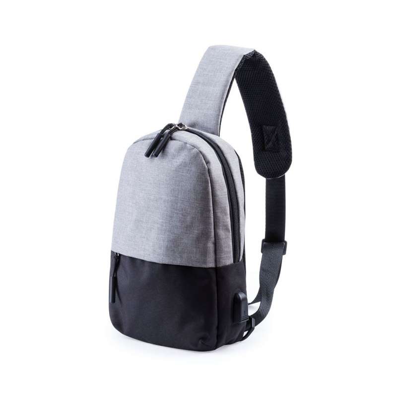 Borsa a tracolla in poliestere 10" grigia a prezzi all'ingrosso - Borsa a tracolla a prezzi all'ingrosso