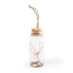 Glass Christmas Wish Bottle...