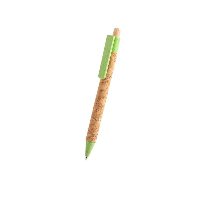 Natural Cork Body Pen with Blue Ink at wholesale prices - Stationery item at wholesale prices