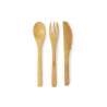 3-Piece Bamboo Cutlery Set with Cotton Pouch - Cover at wholesale prices