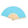 190T Polyester Bamboo Hand Fan, Assorted Colors - Fan at wholesale prices