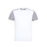Men's Breathable Polyester Blend T-Shirt - White/Grey - High-tech accessory at wholesale prices