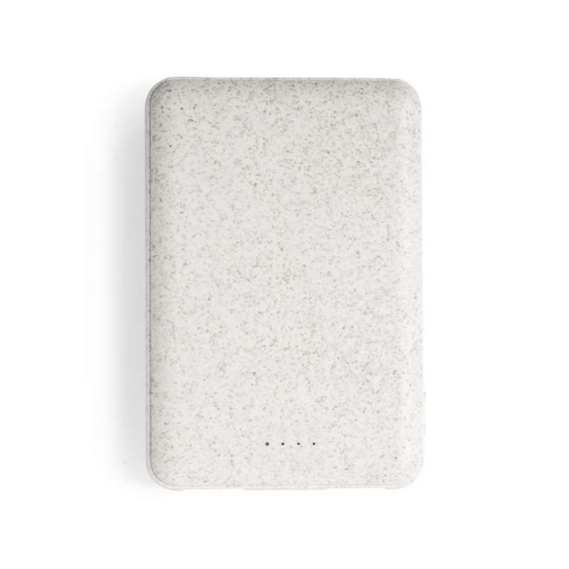Øko-venlig 5000 mAh Power Bank i hvedehalm - Telefontilbehør til engrospris