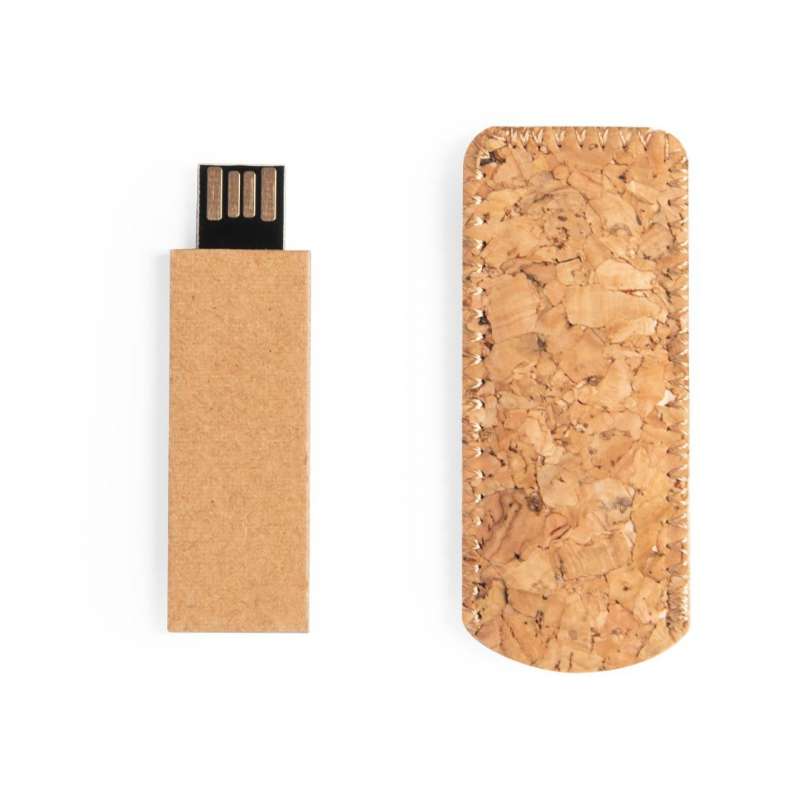 Eco-vriendelijke 16GB USB-stick in kurk. - Gerecycled product tegen groothandelsprijzen
