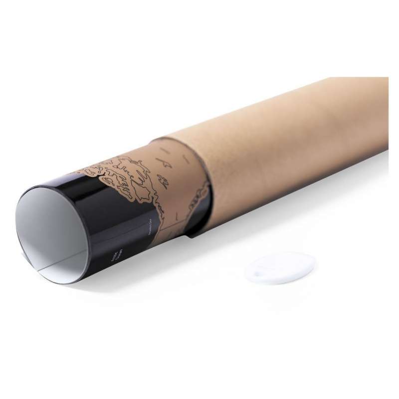 Weltkarte zum Kratzen im Kartonröhrchen - Weltkarte zu Großhandelspreisen