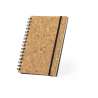 A5 Eco-Friendly Cork Cover Spiral Notebook - Notepad at wholesale prices