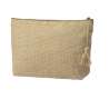Small Laminated Jute Toiletry Pouch with Pompon - Toiletry bag at wholesale prices